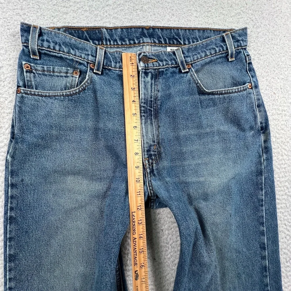 Levi's 550 Jeans Fits 34x30‎ Relaxed Fit Straight Leg Faded Blue Denim VTG 90s